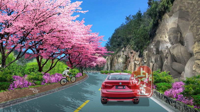 北京千佛千塔万重樱-福建龙岩红尖山樱花隧道设计